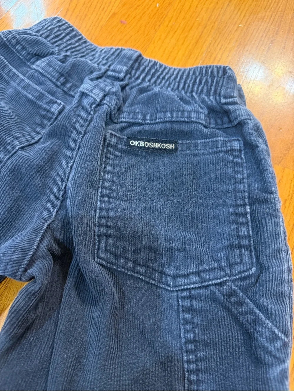 Vintage Osh Kosh Kids Corduroy Pull-On Pants - Navy